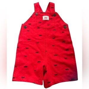 NWOTS Carter's Red Overalls with “Rolling with Daddy” with Car Print, so 18 m